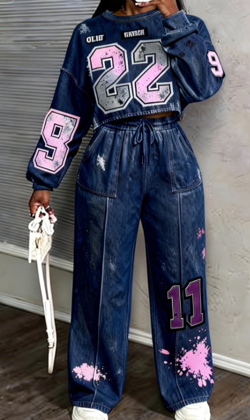 Solid Color Casual Suit Women's Loose Slim Fit Two-piece Set