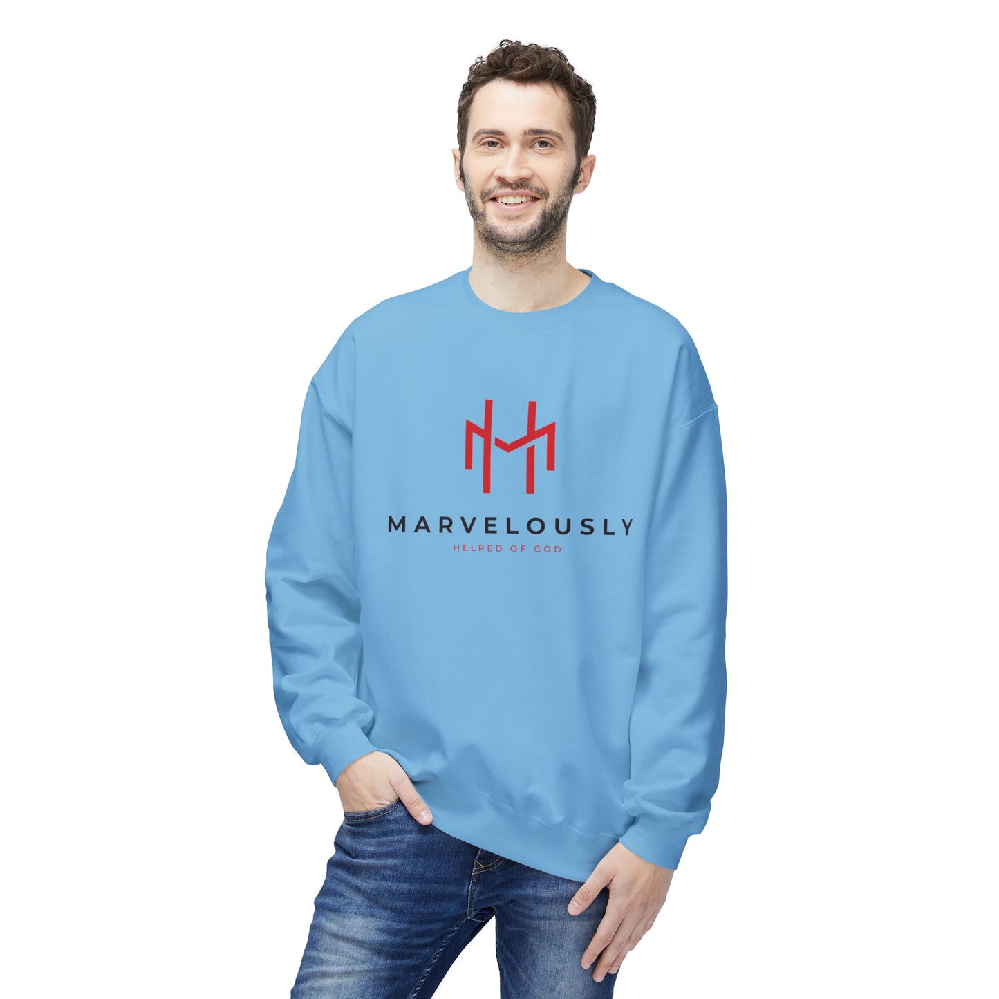 Marvelously Helped of God Christian Sweatshirt, Religious Clothing, Faith