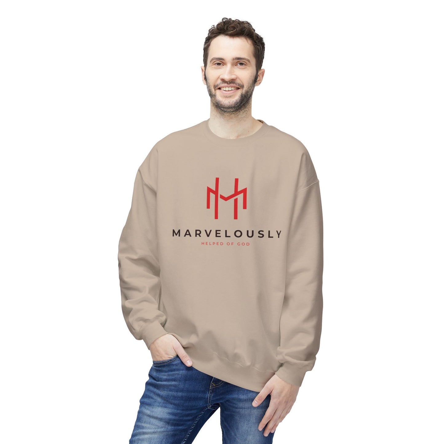 Marvelously Helped of God Christian Sweatshirt, Religious Clothing, Faith