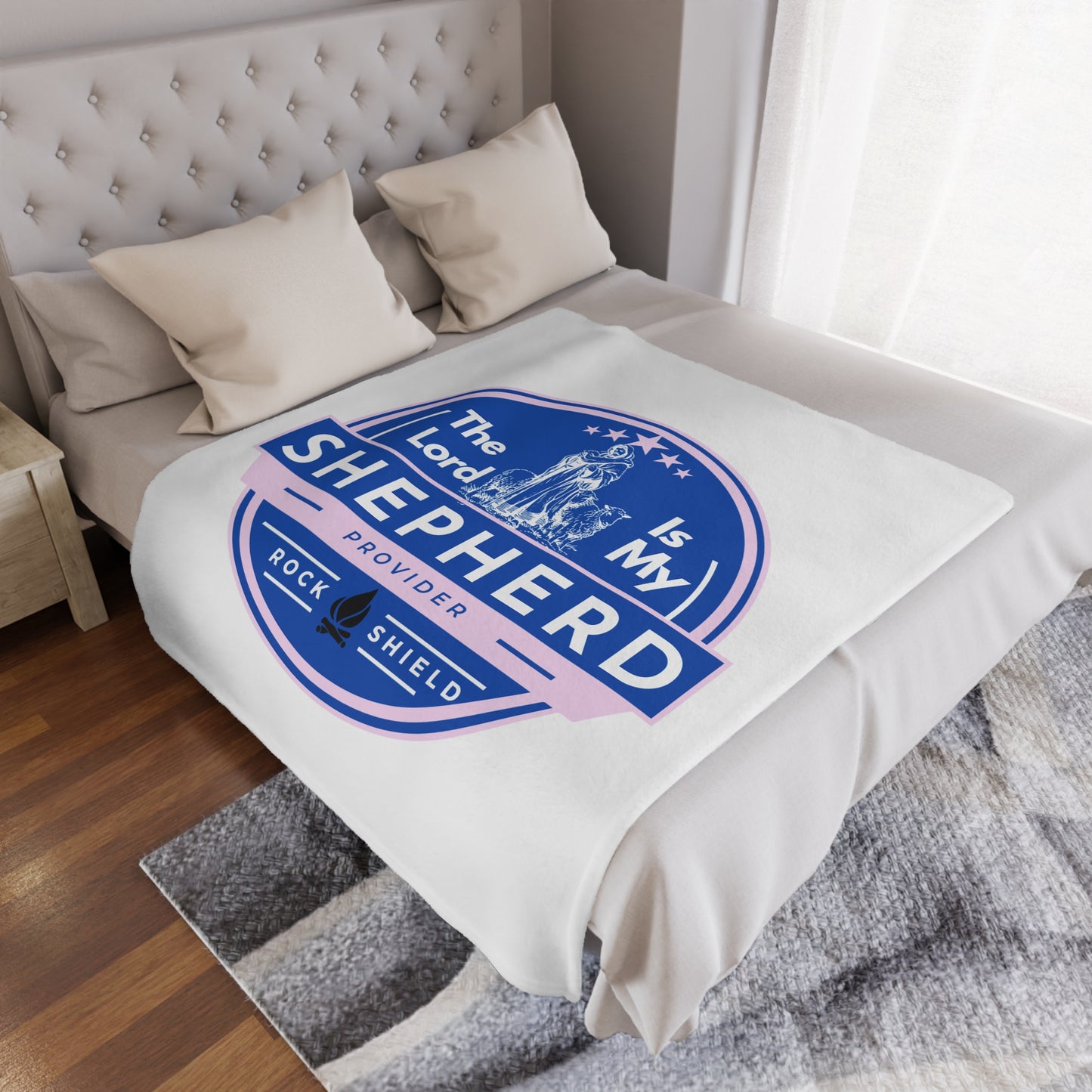 The Lord is my Shepherd Minky Blanket - Christian Inspirational Cozy Throw.