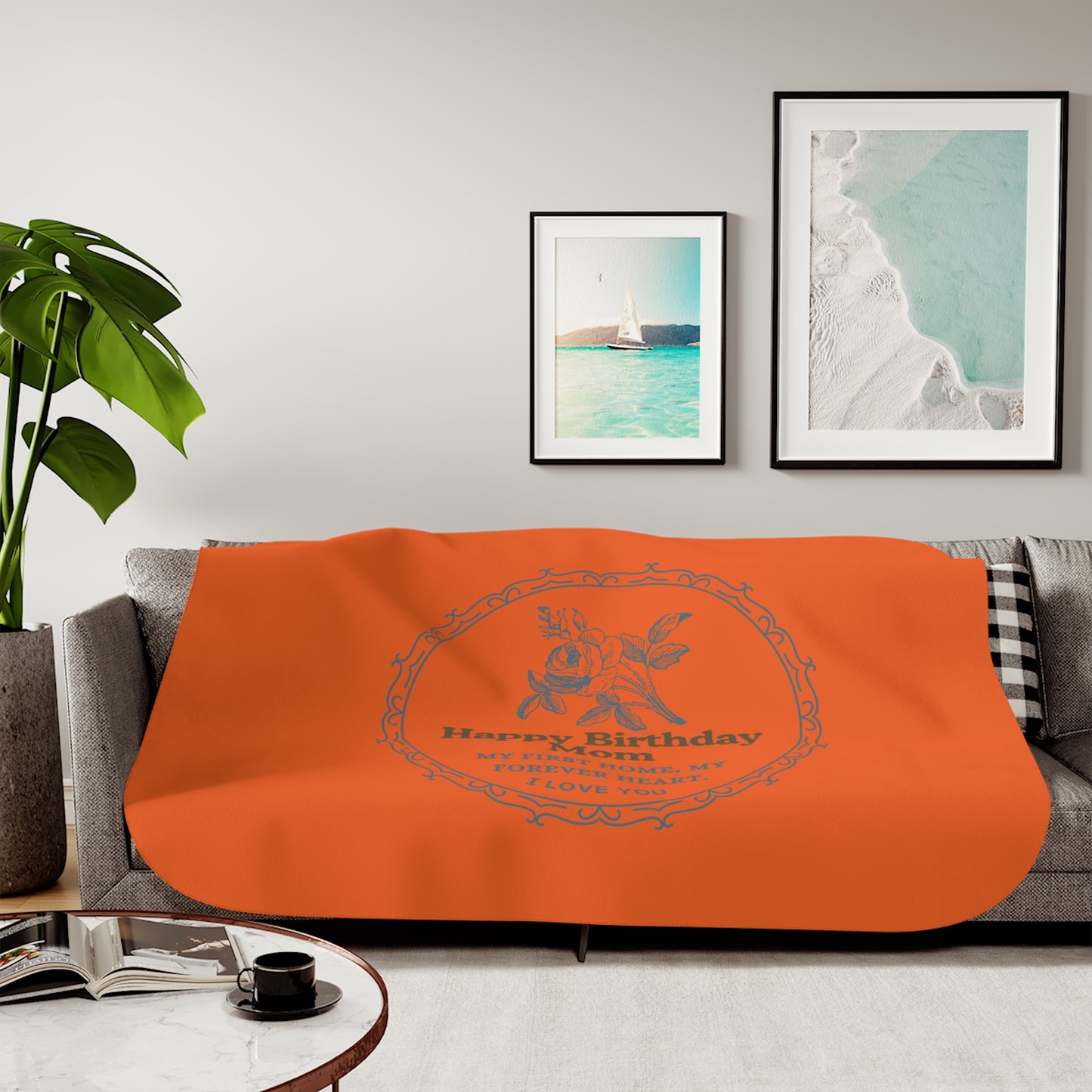 Birthday Gift for Mom, Mother's Day Present, Cozy Throw Blanket, Sherpa Blanket.
