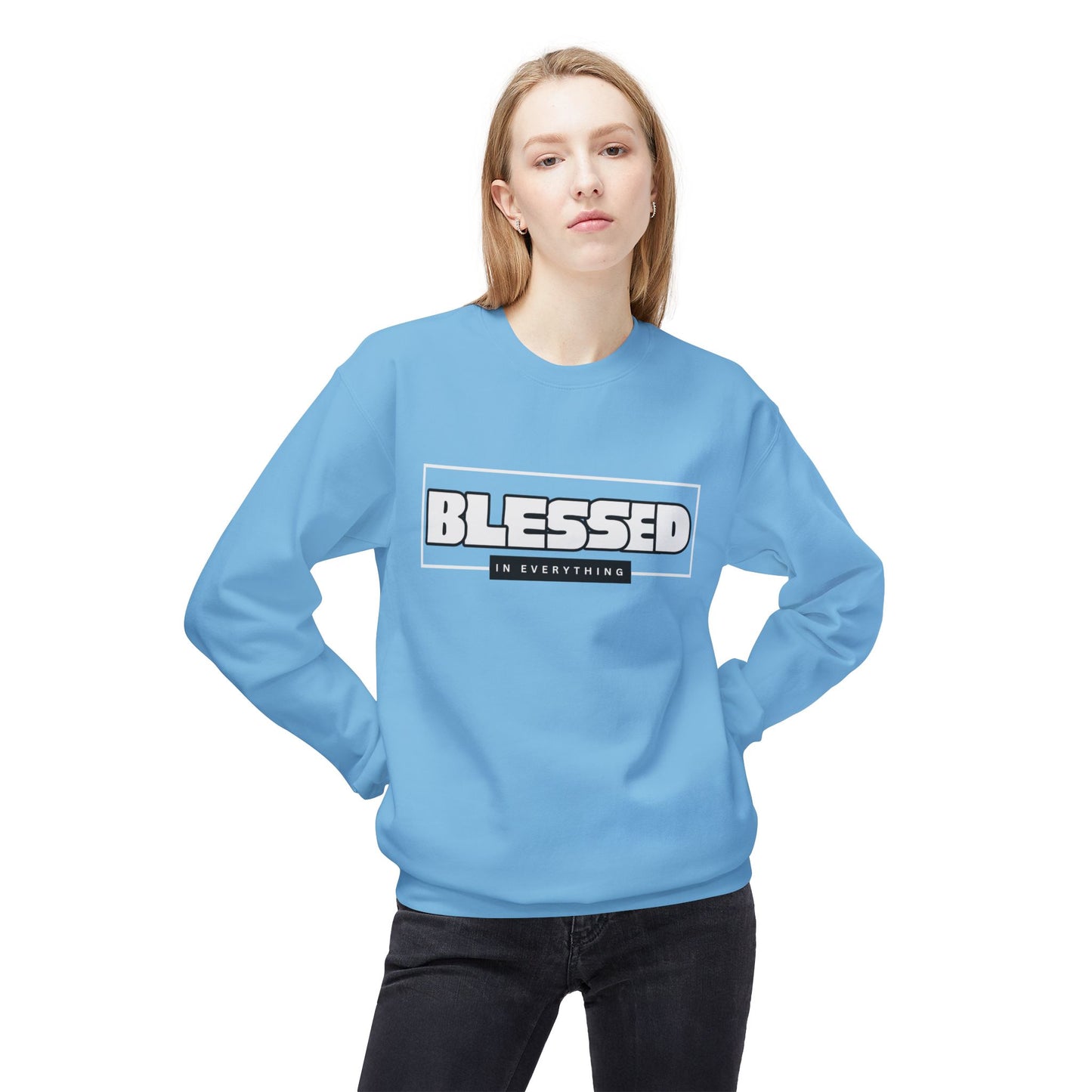 Blessed Sweatshirt, Christian Religious Clothing, Comfortable Apparel,