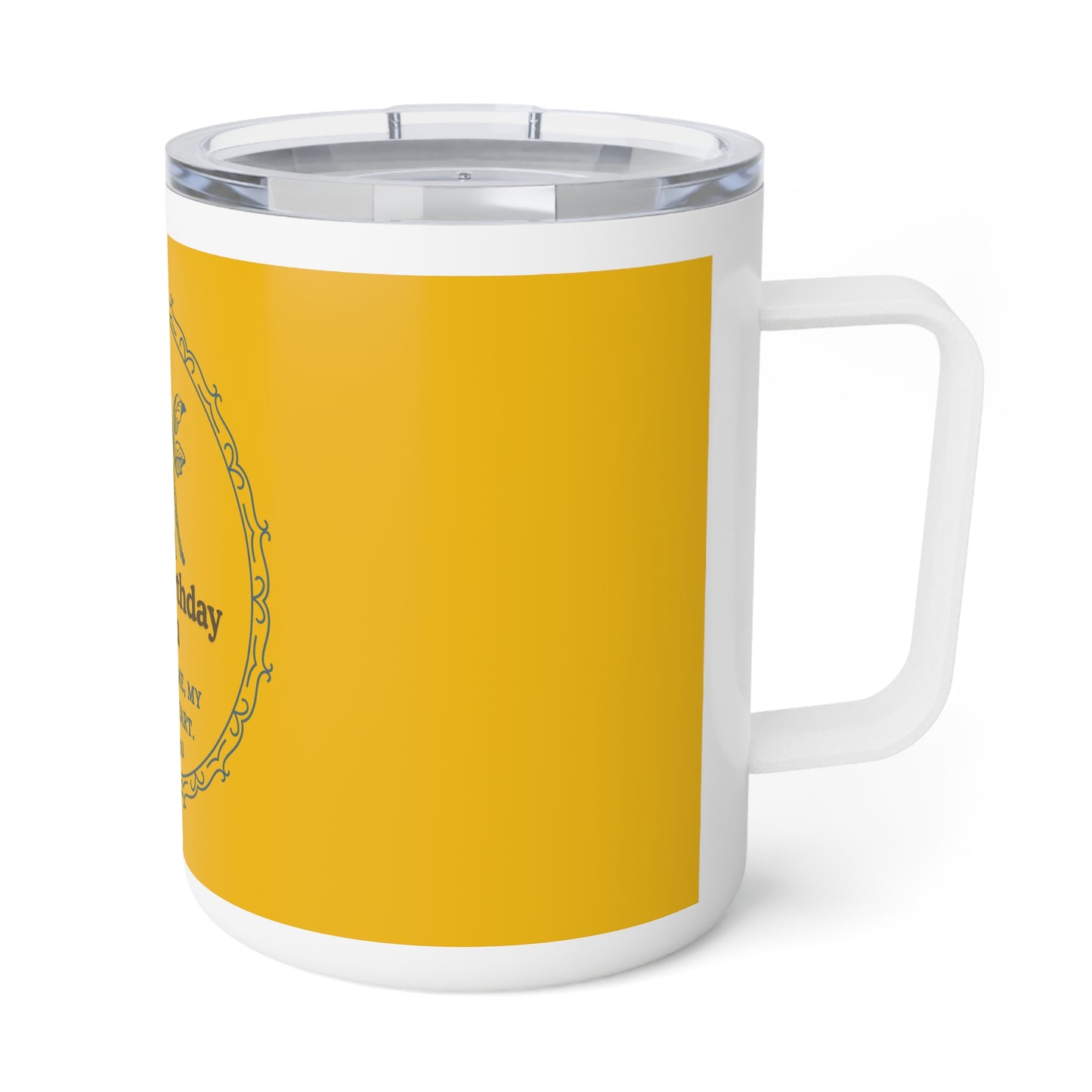 Mom Birthday Gift Insulated Coffee Mug, 10oz - Personalized Ceramic Drinkware, Mother's Day Present, Customizable Tea Cup, Unique Kitchen