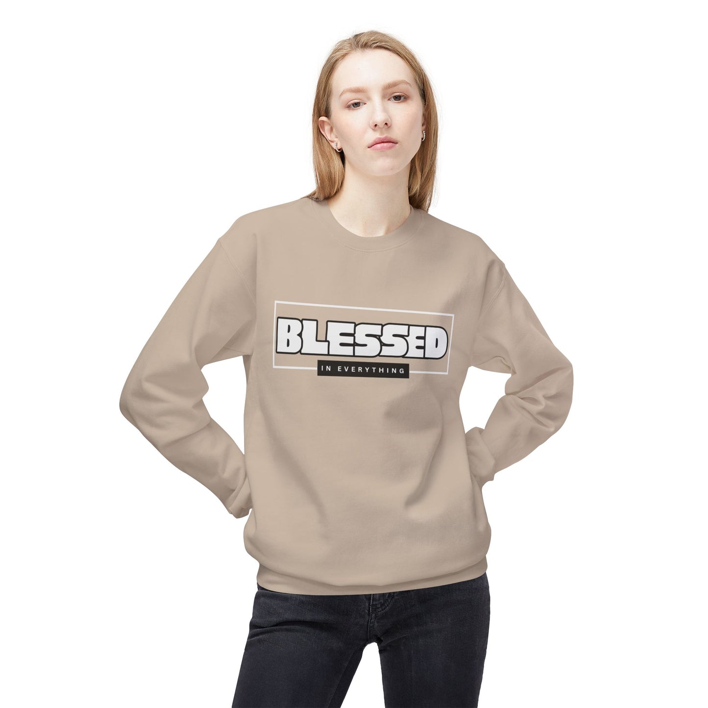 Blessed Sweatshirt, Christian Religious Clothing, Comfortable Apparel,