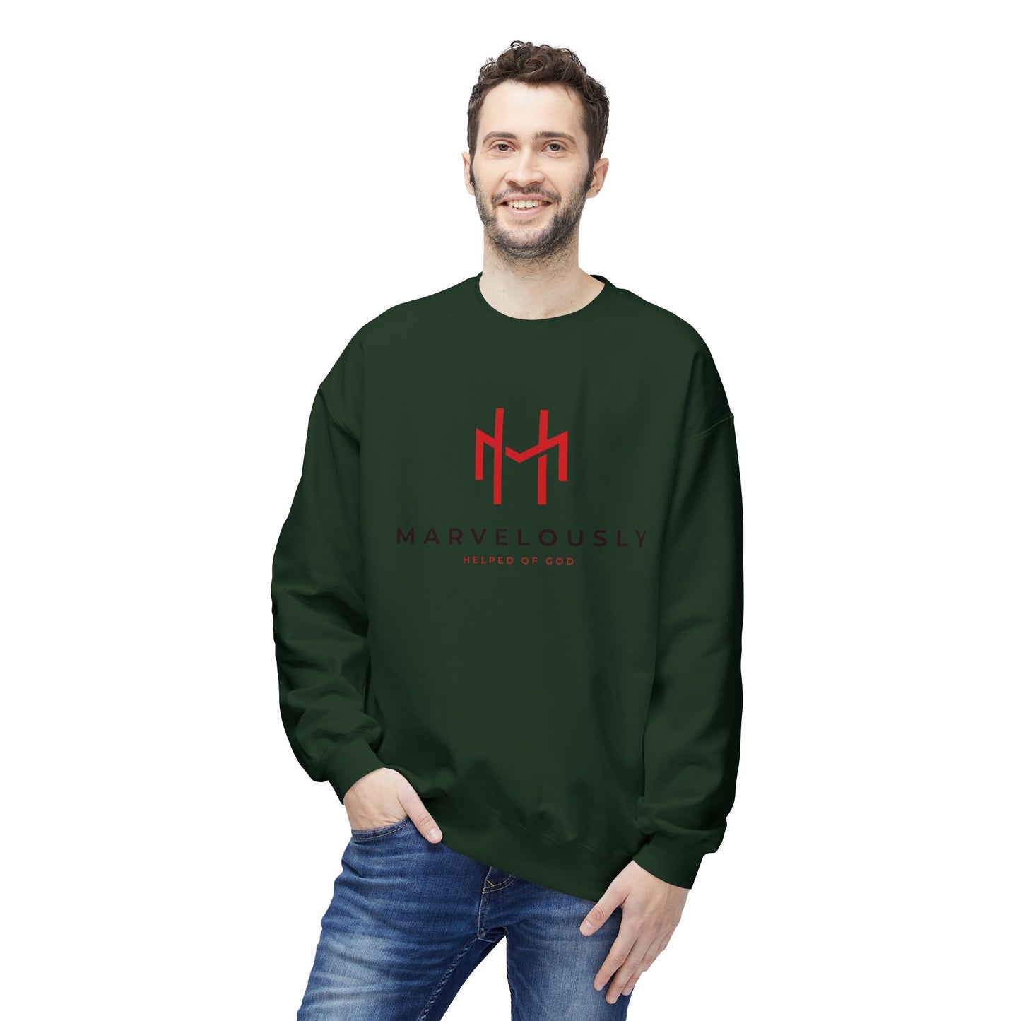 Marvelously Helped of God Christian Sweatshirt, Religious Clothing, Faith