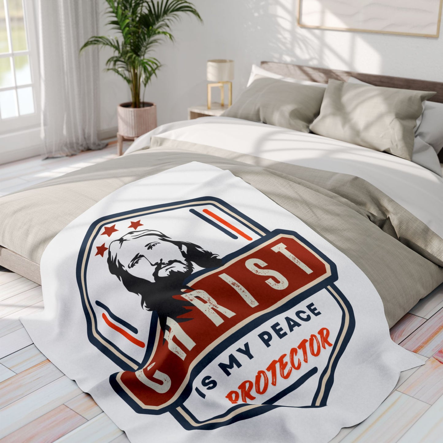 Christ is My Peace Fleece Blanket