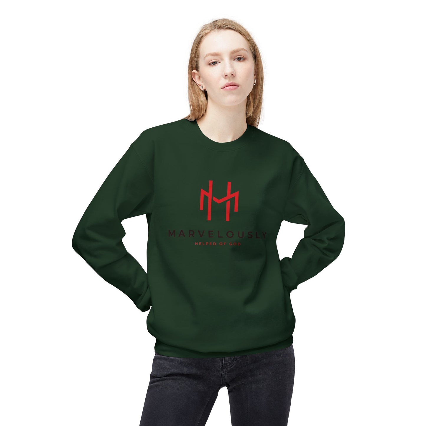 Marvelously Helped of God Christian Sweatshirt, Religious Clothing, Faith
