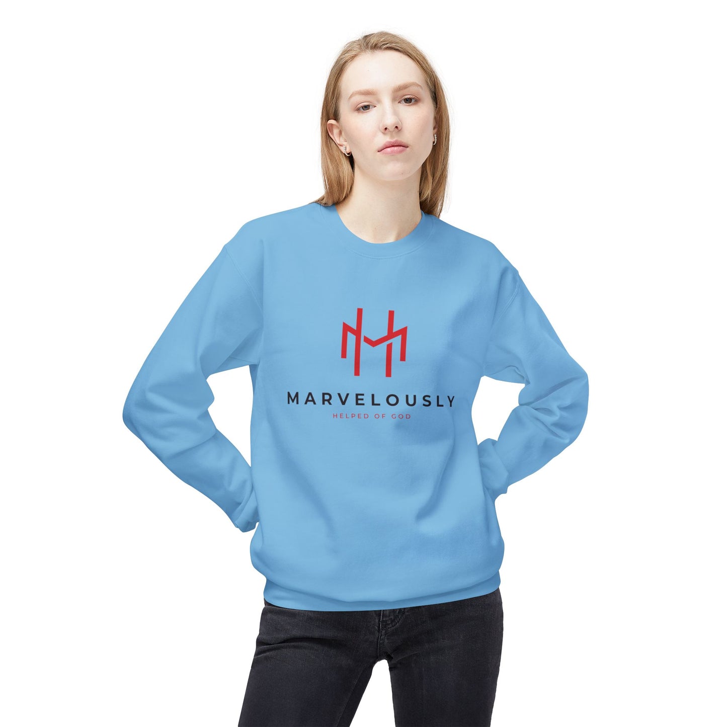 Marvelously Helped of God Christian Sweatshirt, Religious Clothing, Faith