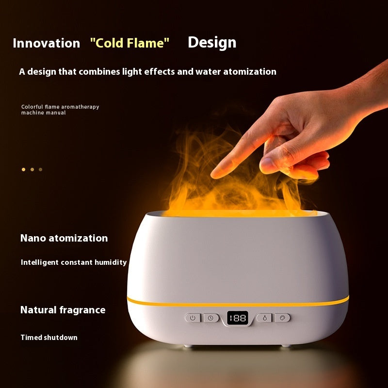 Home Decor - Heavy Fog Flame Humidifier Aroma Diffuser USB Flame Ambience Light