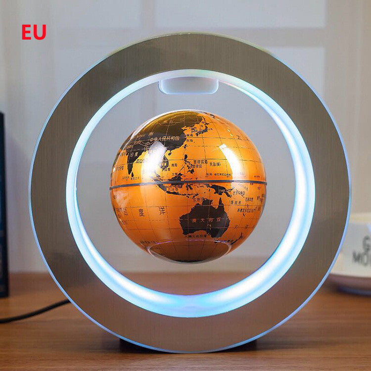 Office Decor - Round LED World Map Floating Globe Magnetic Levitation Light Anti Gravity Magic