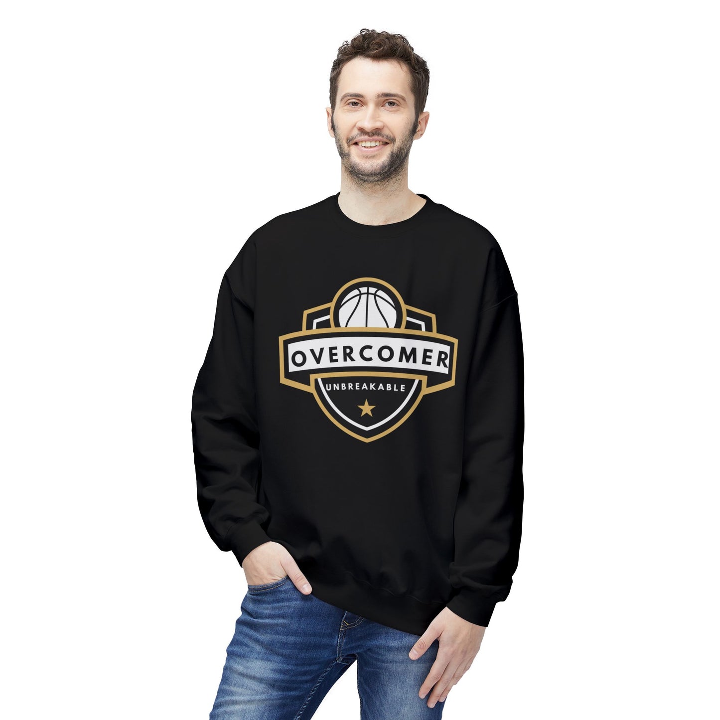 Overcomer Sweatshirt, Motivational Crewneck Jumper, Inspirational Pullover
