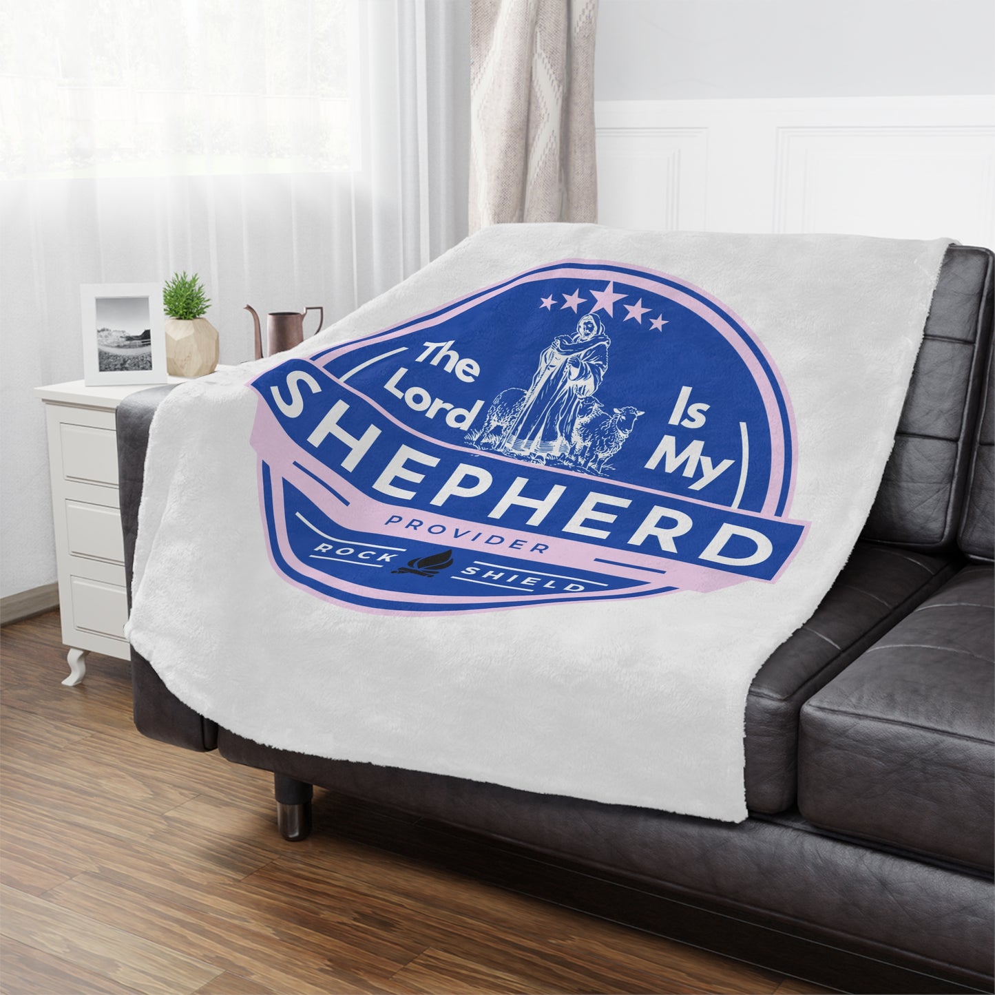 The Lord is my Shepherd Minky Blanket - Christian Inspirational Cozy Throw.