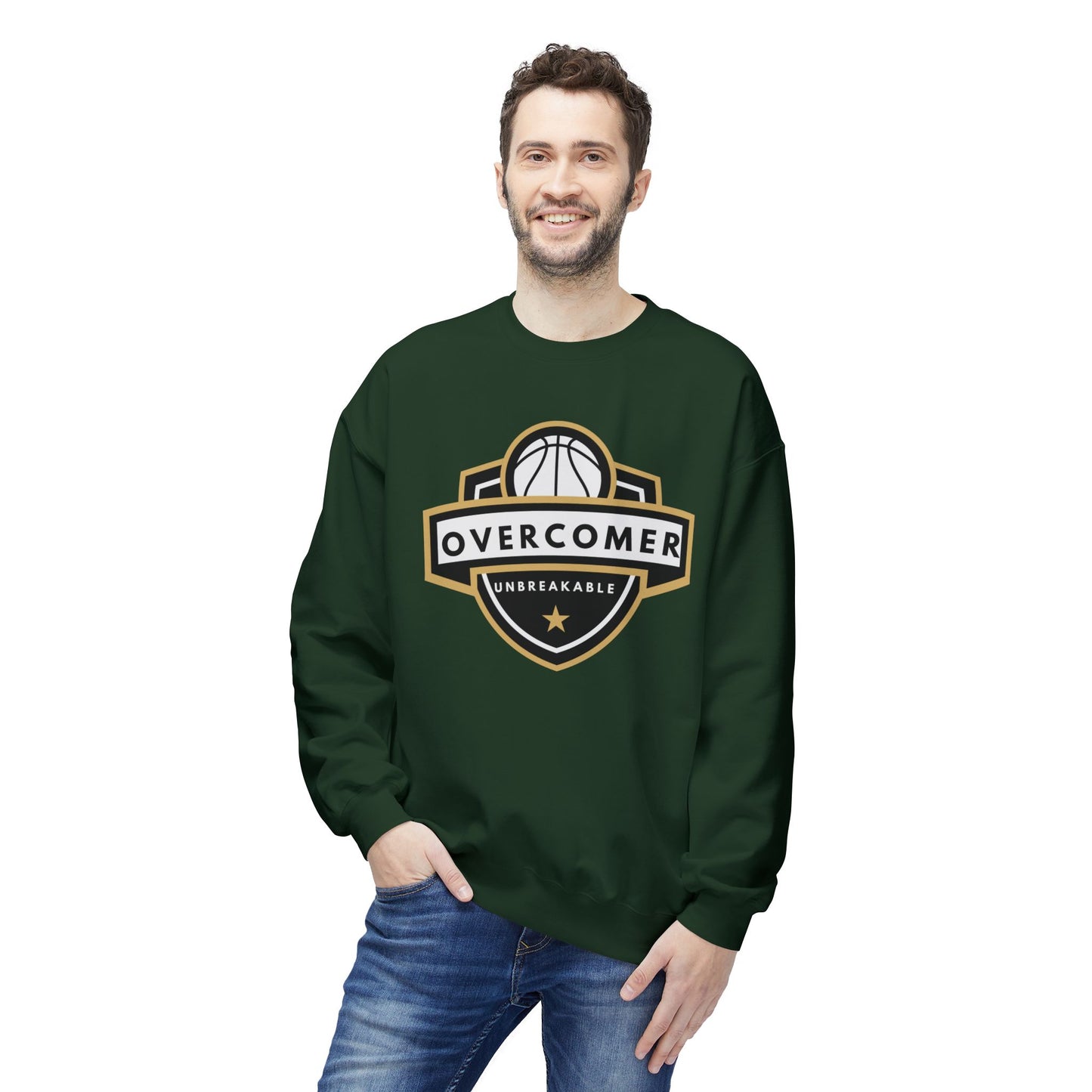Overcomer Sweatshirt, Motivational Crewneck Jumper, Inspirational Pullover