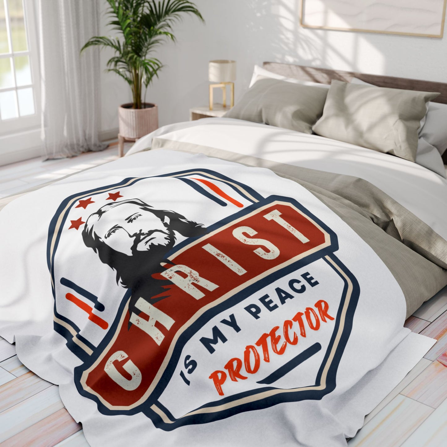 Christ is My Peace Fleece Blanket