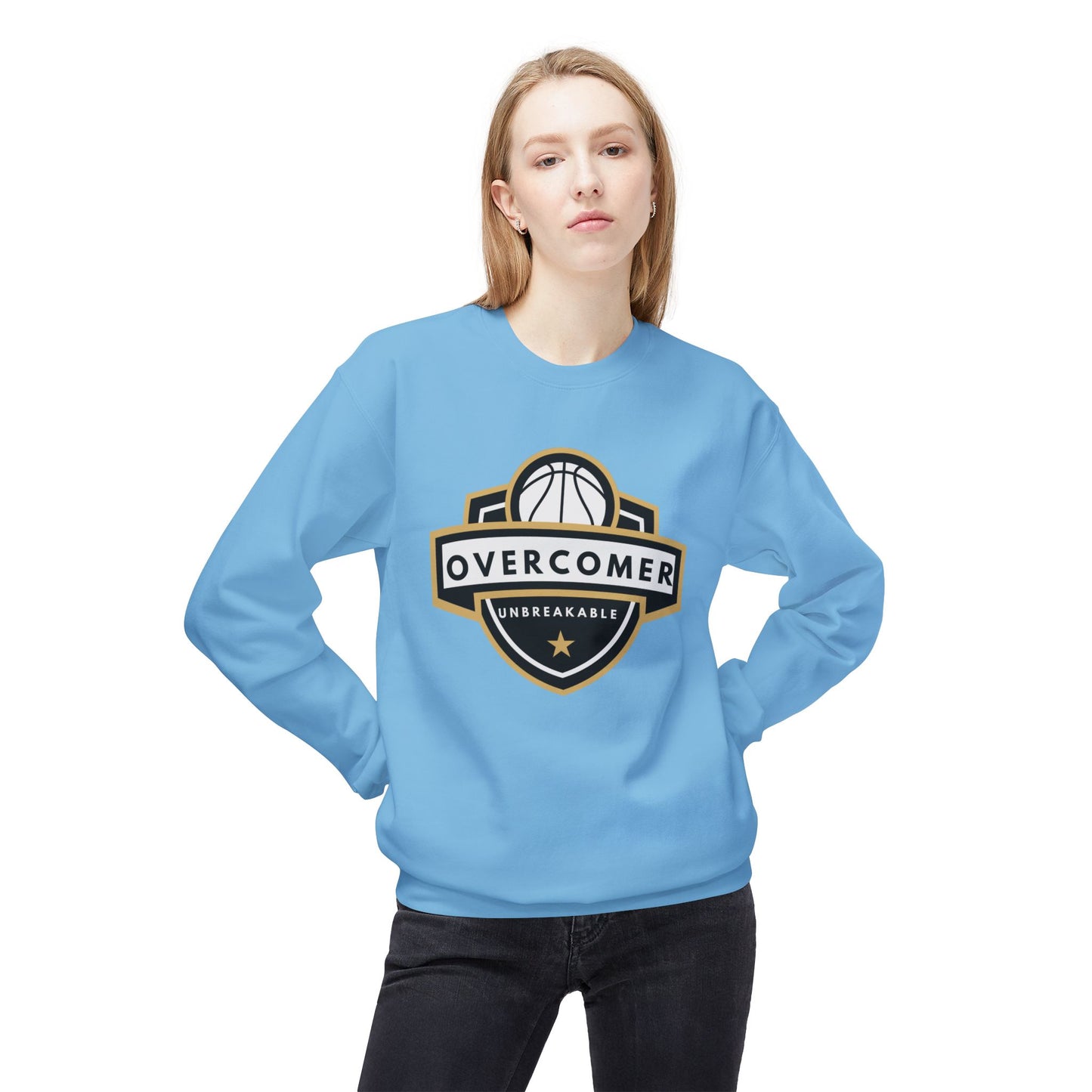Overcomer Sweatshirt, Motivational Crewneck Jumper, Inspirational Pullover
