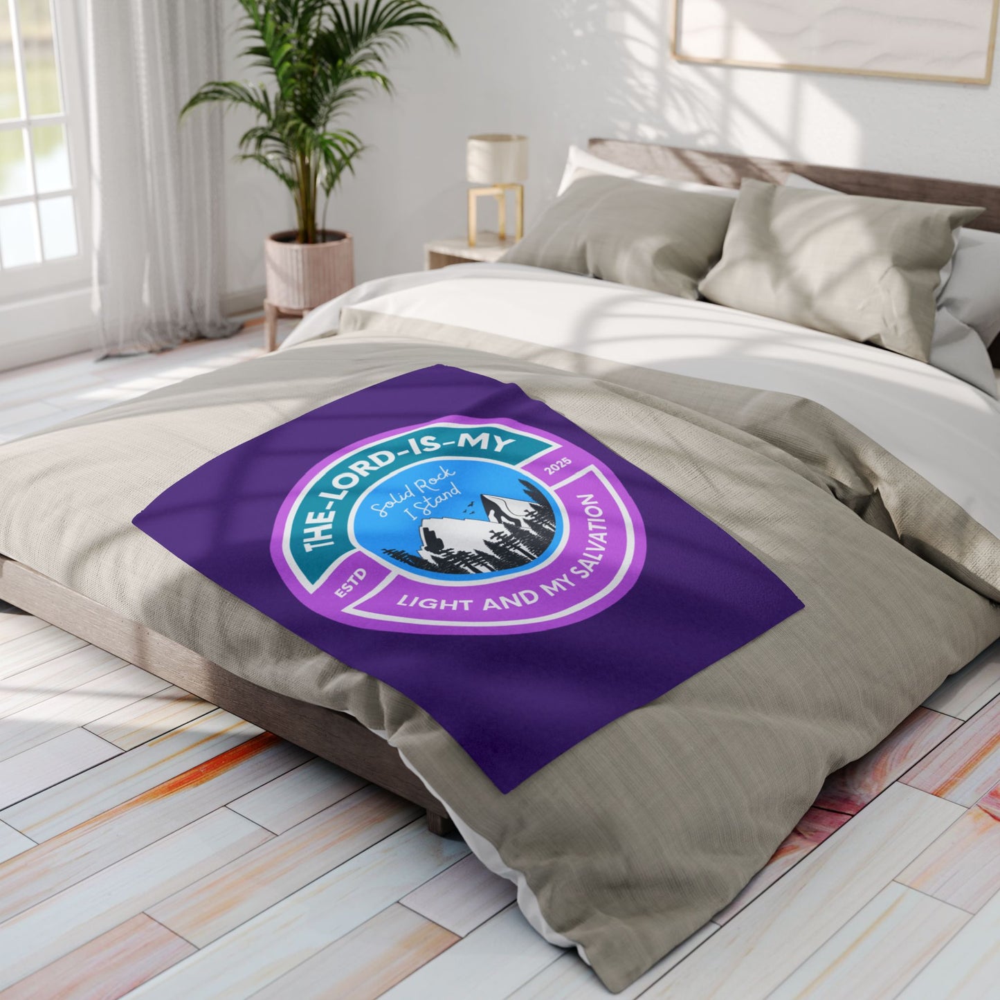 The Lord is my Light and my Salvation Fleece Blanket