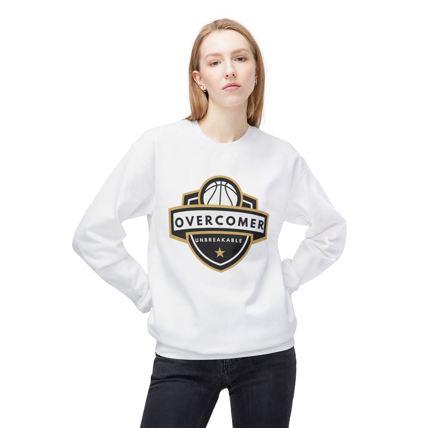 Overcomer Sweatshirt, Motivational Crewneck Jumper, Inspirational Pullover