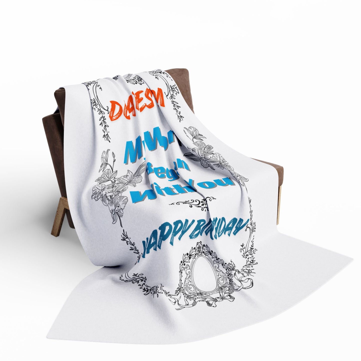 Mom's Birthday Gift Fleece Blanket - Dearest Mom, My World Began With You.