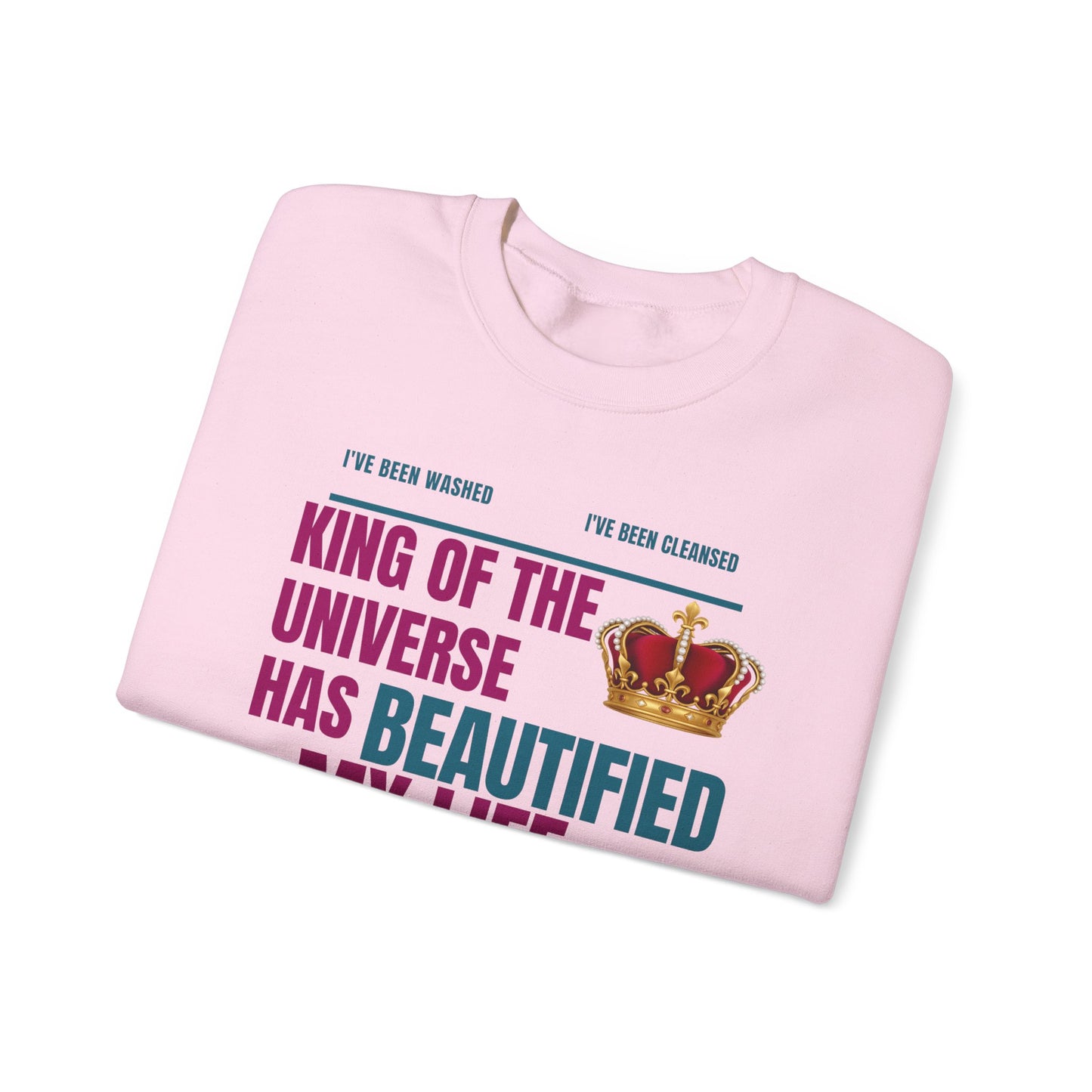 King of the Universe has Beautified my Life Inspirational Sweatshirt for Christians, Cozy Crewneck, Faith-Based Gift, Religious Apparel for Men and Women, Uplifting Christian [...]