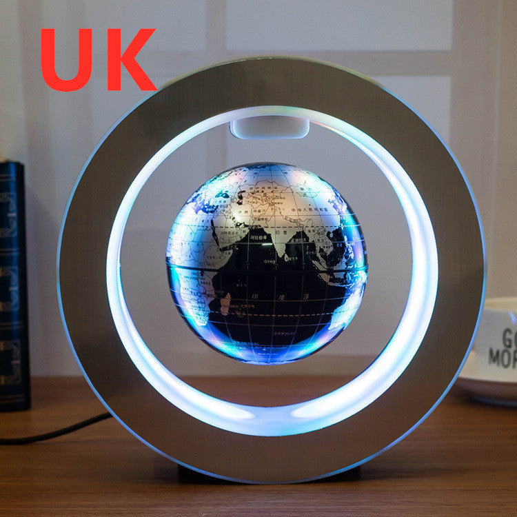 Office Decor - Round LED World Map Floating Globe Magnetic Levitation Light Anti Gravity Magic