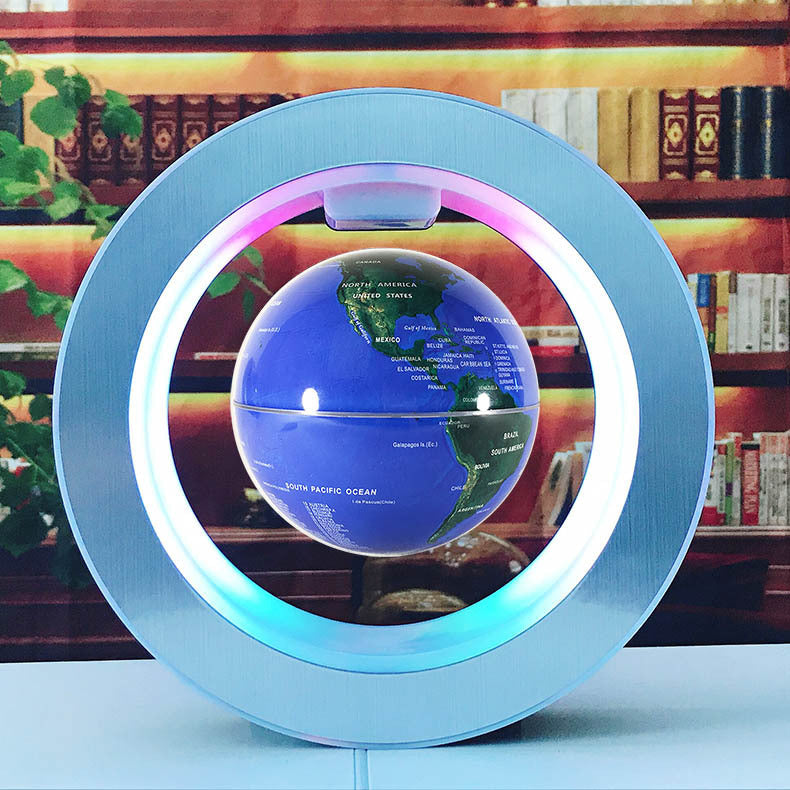 Office Decor - Round LED World Map Floating Globe Magnetic Levitation Light Anti Gravity Magic