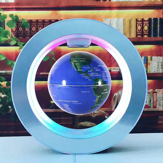 Office Decor - Round LED World Map Floating Globe Magnetic Levitation Light Anti Gravity Magic