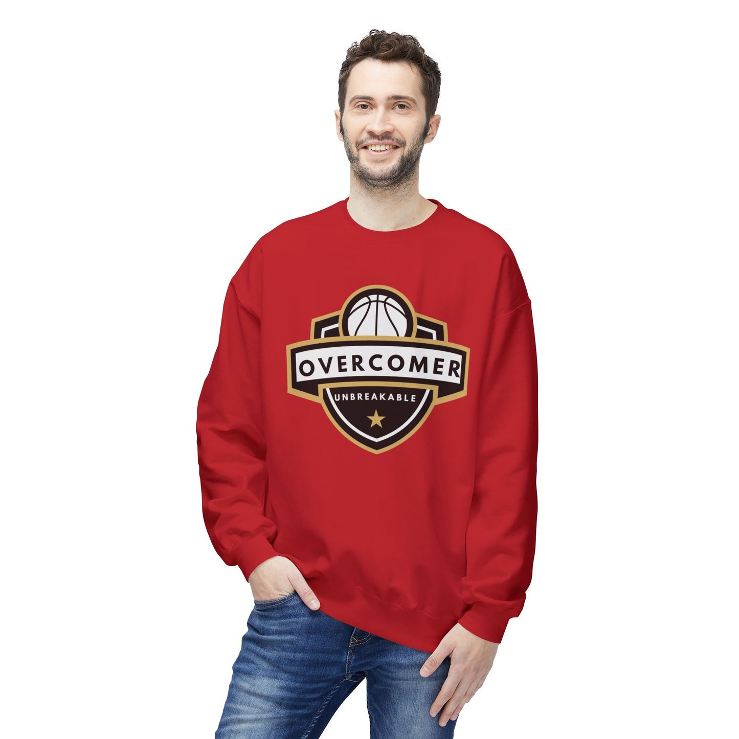 Overcomer Sweatshirt, Motivational Crewneck Jumper, Inspirational Pullover
