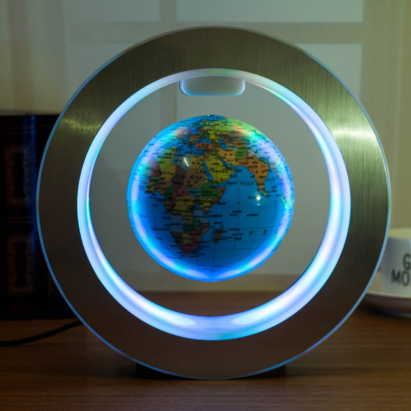 Office Decor - Round LED World Map Floating Globe Magnetic Levitation Light Anti Gravity Magic