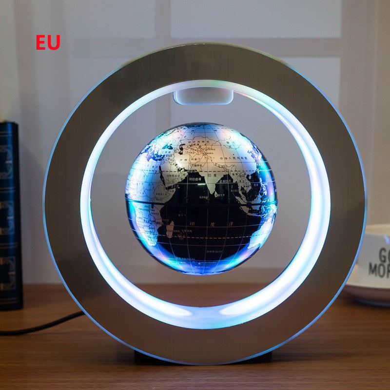 Office Decor - Round LED World Map Floating Globe Magnetic Levitation Light Anti Gravity Magic