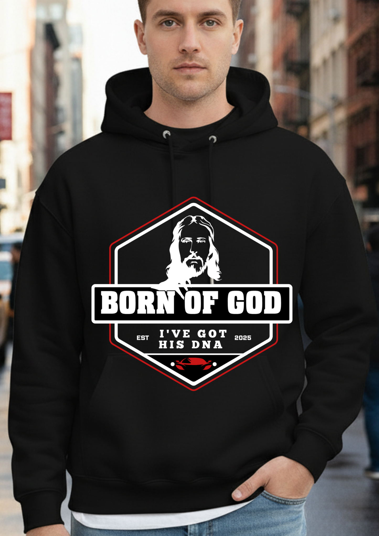 Born of God Unisex Lightweight Hooded Sweatshirt