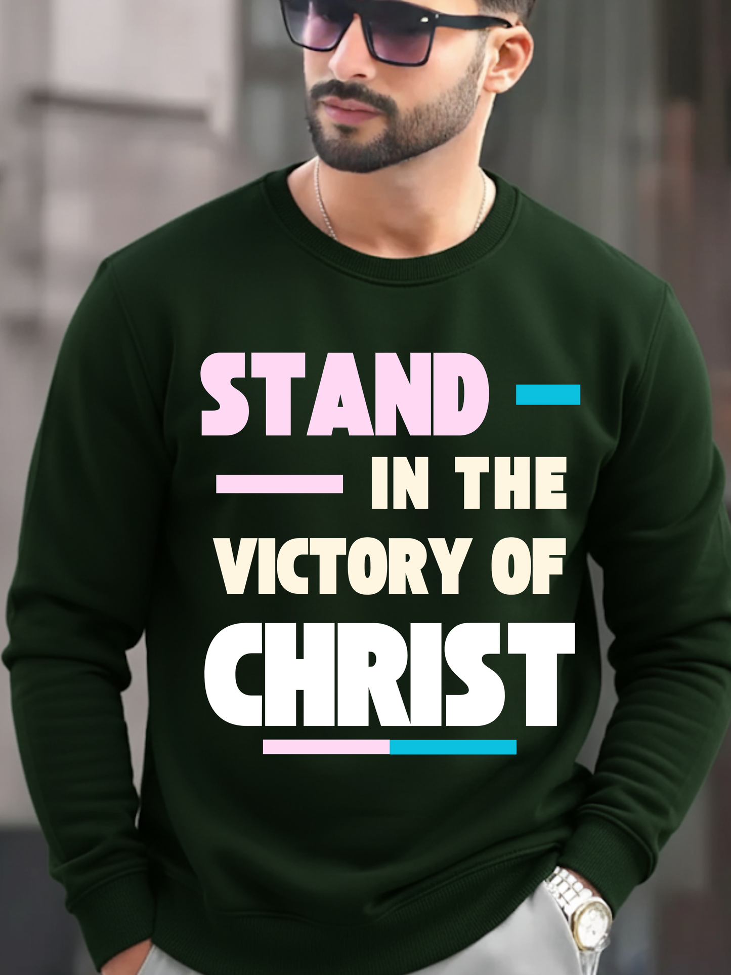 Stand in the Victory of Christ, Unisex Faith-Inspired Fleece Crewneck Sweatshirt - Religious Gift, Comfortable Apparel, Inspirational [...]