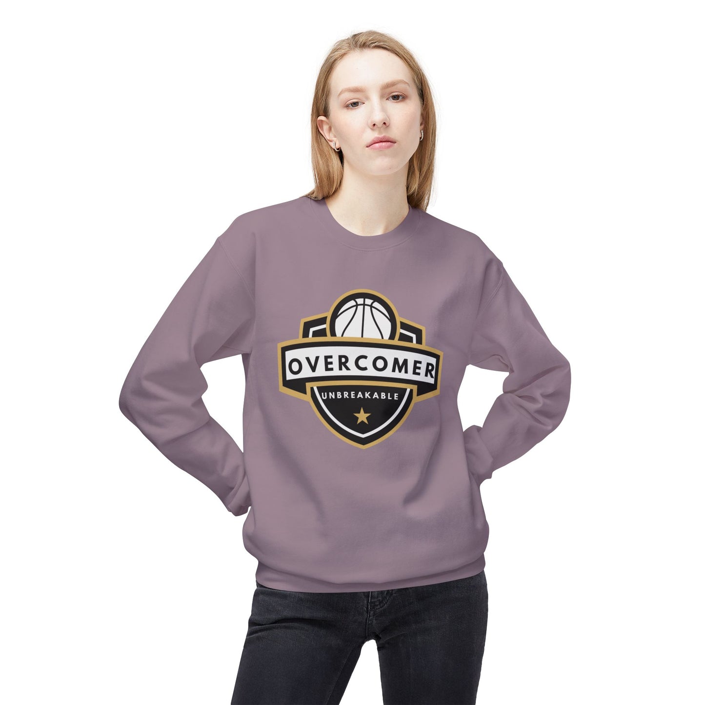 Overcomer Sweatshirt, Motivational Crewneck Jumper, Inspirational Pullover