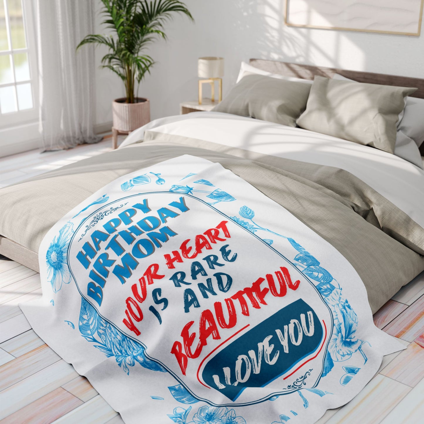 Birthday Gift for Mom  Arctic Fleece Blanket - Your Heart is Rare and Beautiful