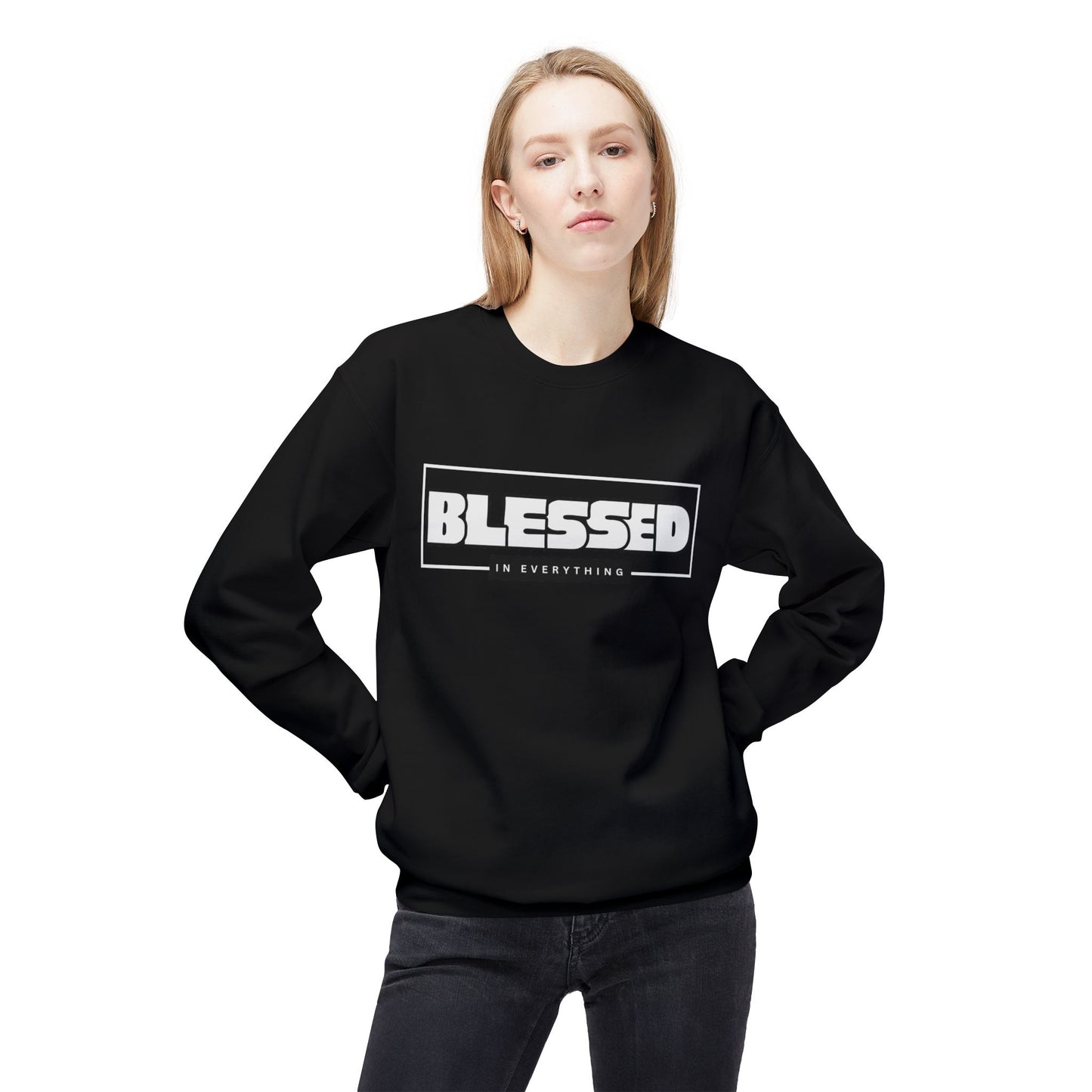 Blessed Sweatshirt, Christian Religious Clothing, Comfortable Apparel,