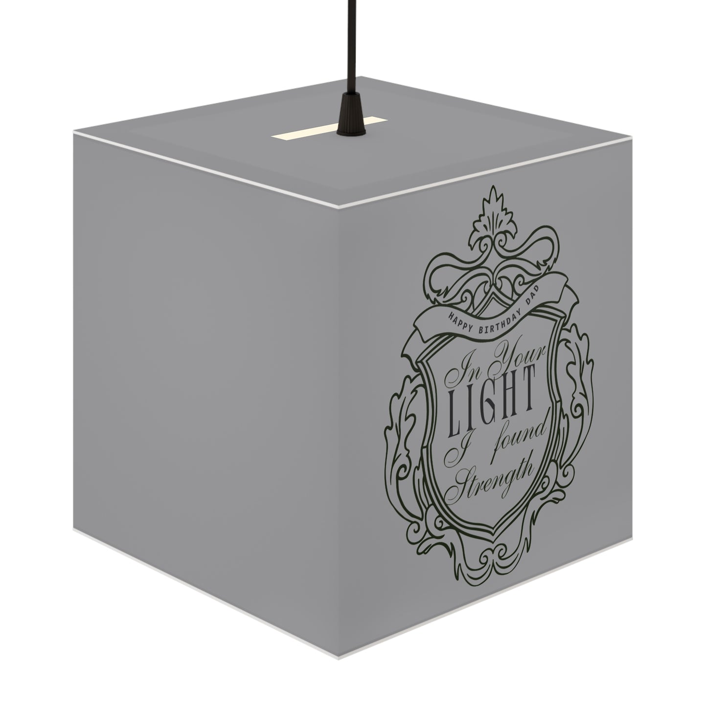 Birthday Gift for Dad - In your light, I found my strength - Cube Lamp