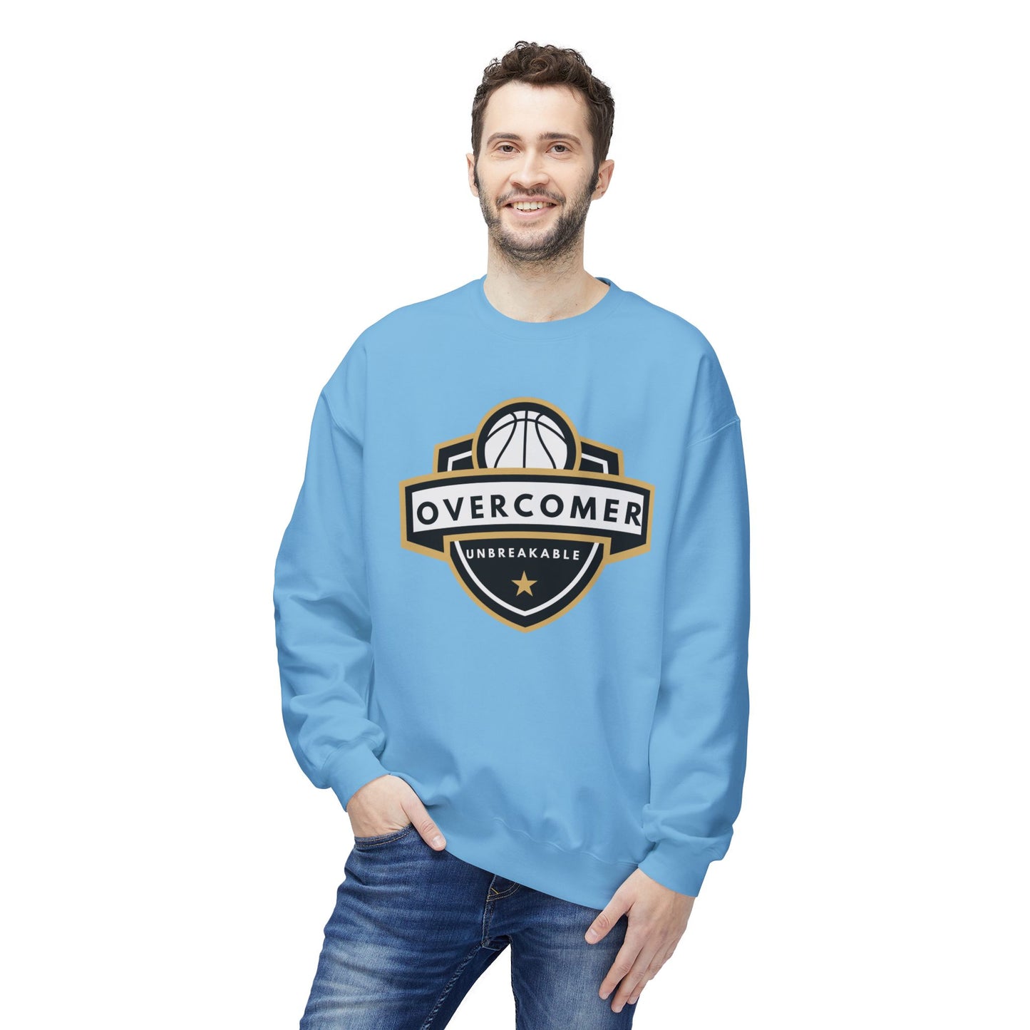 Overcomer Sweatshirt, Motivational Crewneck Jumper, Inspirational Pullover