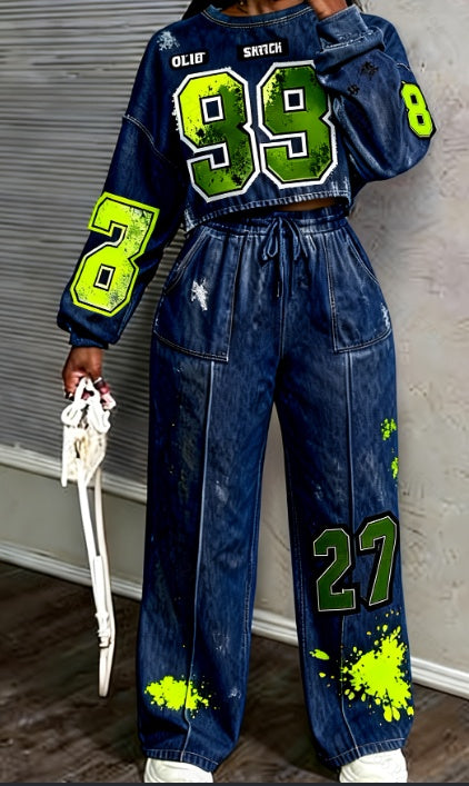 Solid Color Casual Suit Women's Loose Slim Fit Two-piece Set