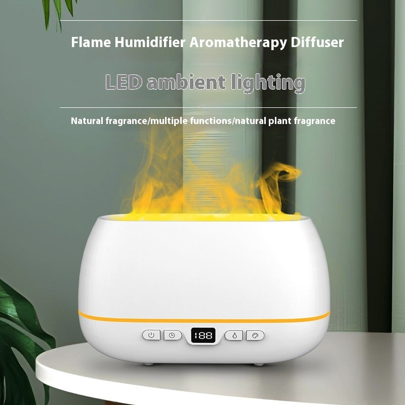Home Decor - Heavy Fog Flame Humidifier Aroma Diffuser USB Flame Ambience Light