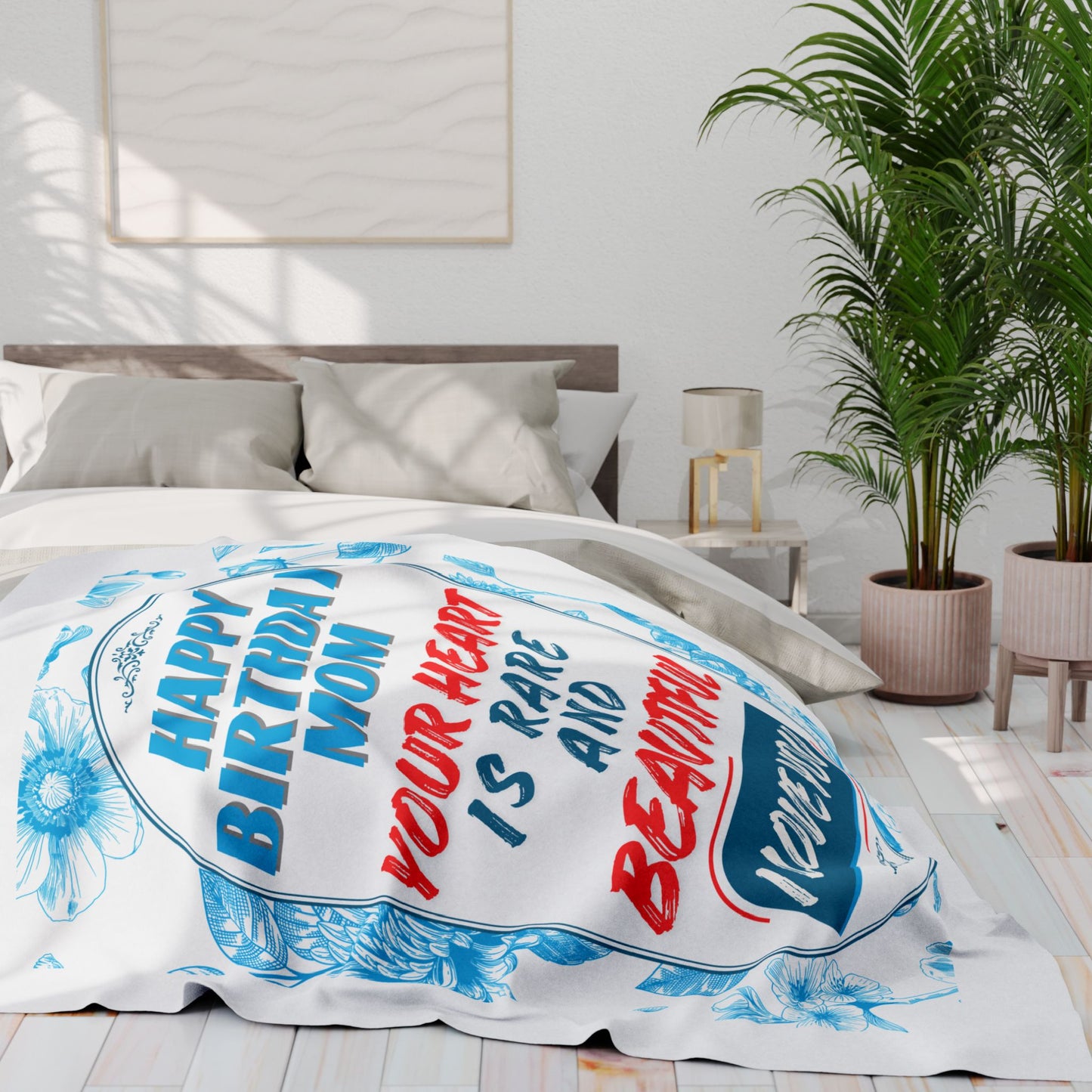 Birthday Gift for Mom  Arctic Fleece Blanket - Your Heart is Rare and Beautiful