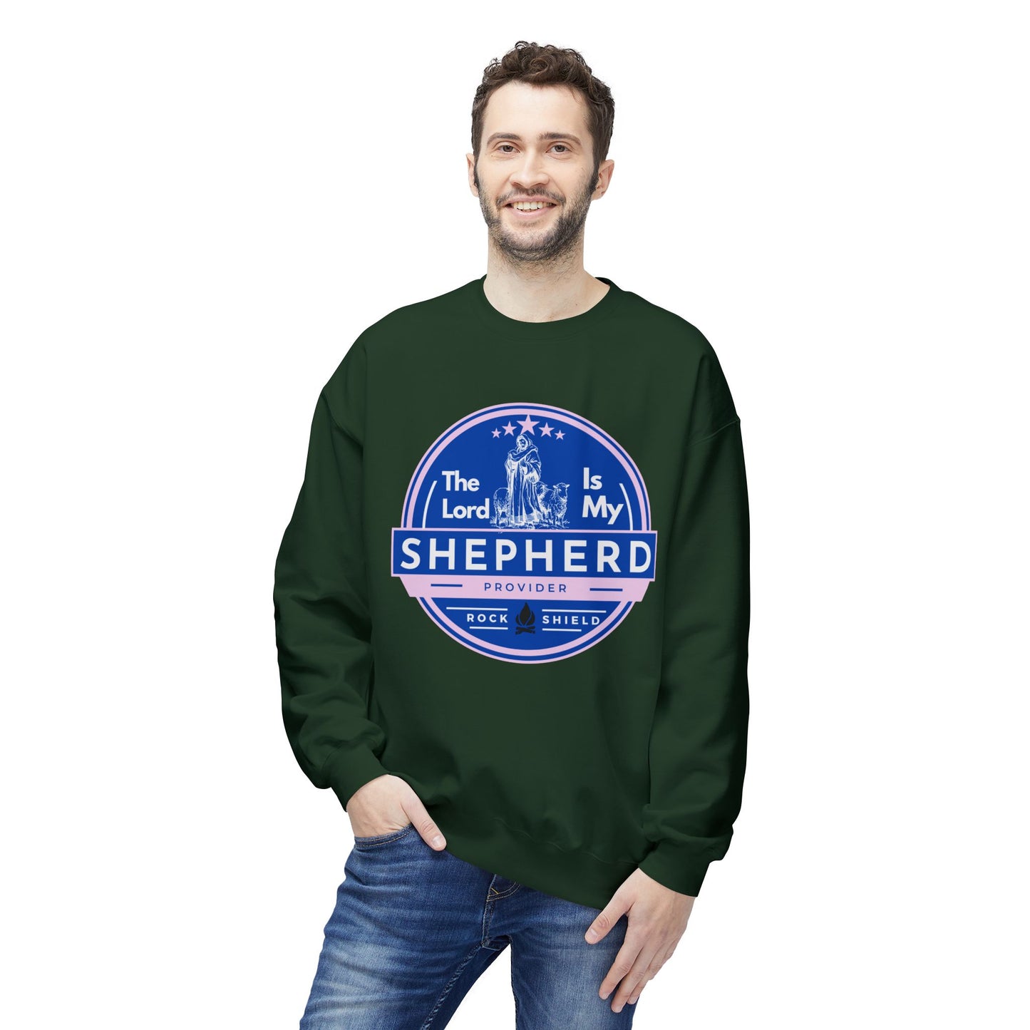 The Lord is my Shepherd, Bible Verse - Religious Sweatshirt, Christian Apparel