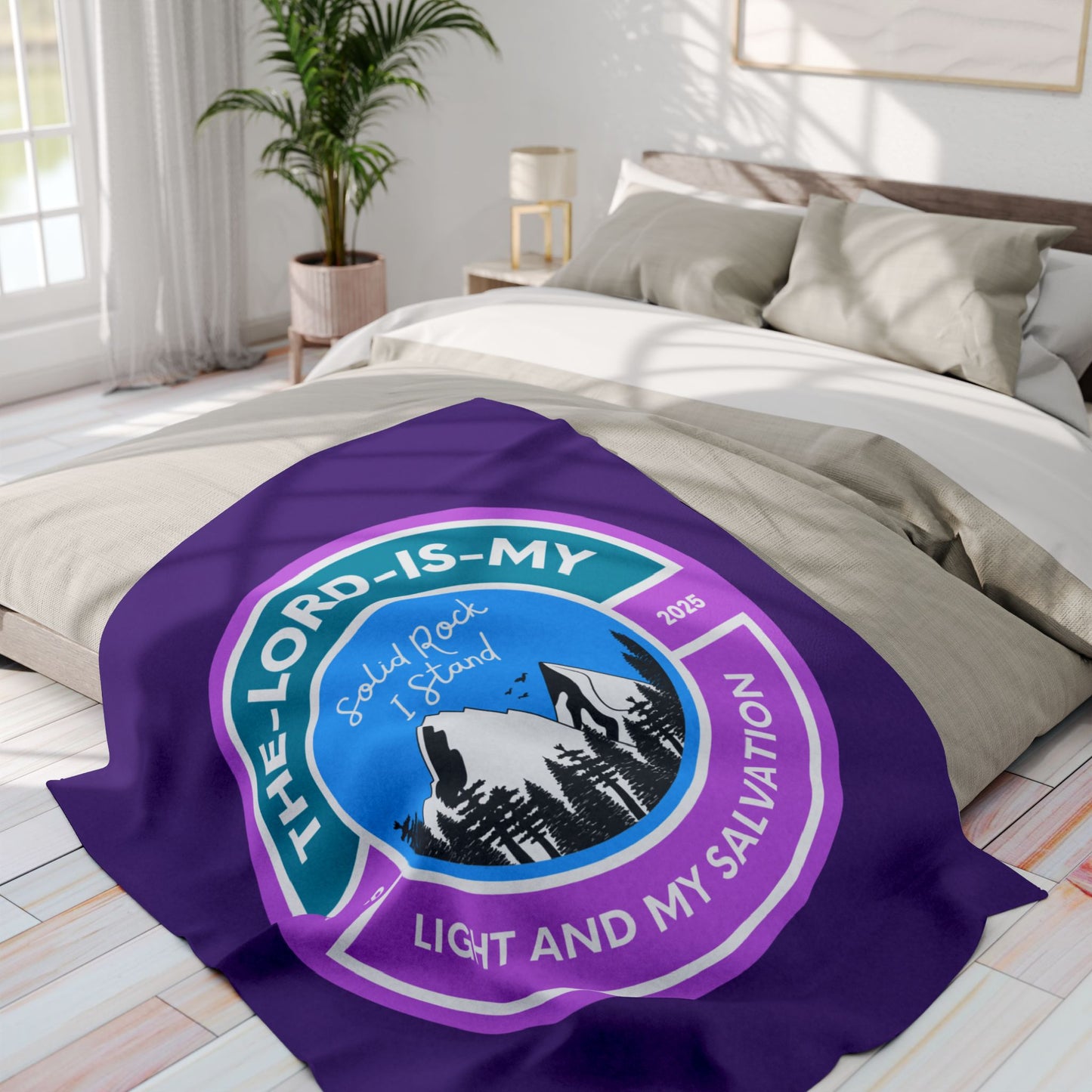The Lord is my Light and my Salvation Fleece Blanket