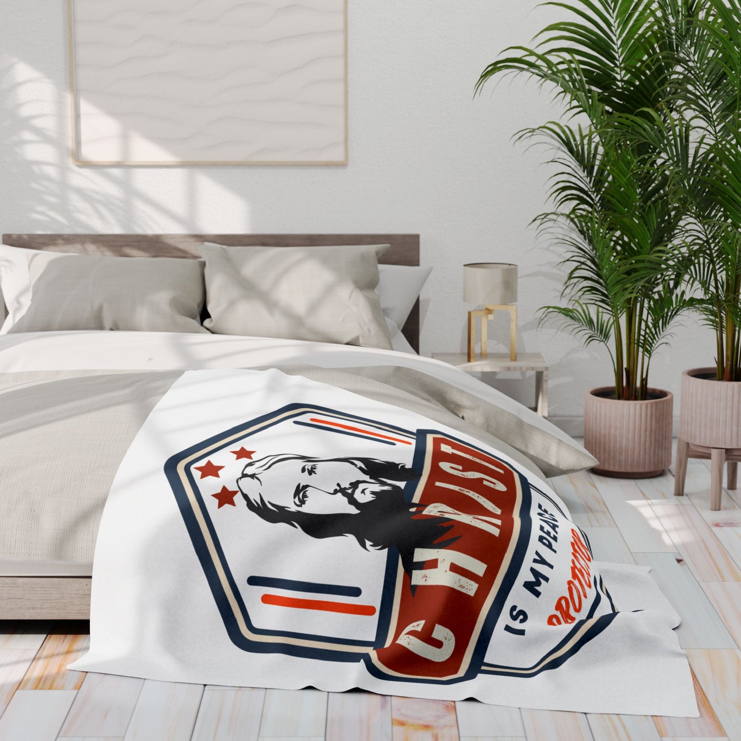 Christ is My Peace Fleece Blanket