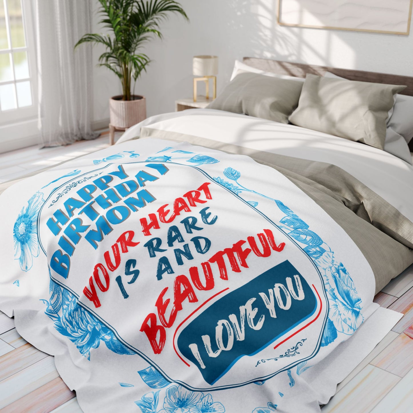 Birthday Gift for Mom  Arctic Fleece Blanket - Your Heart is Rare and Beautiful