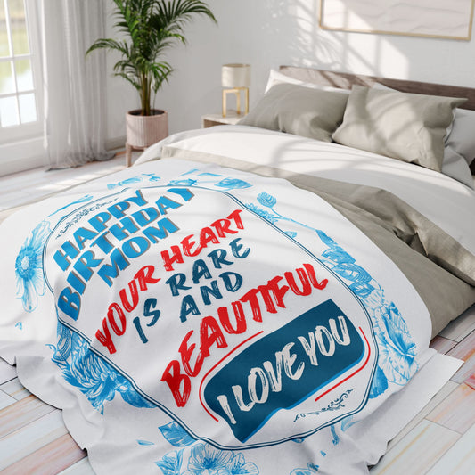 Birthday Gift for Mom  Arctic Fleece Blanket - Your Heart is Rare and Beautiful