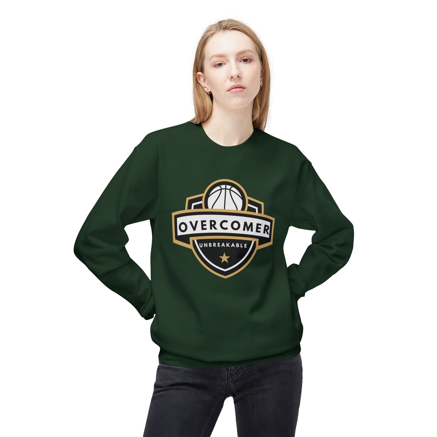 Overcomer Sweatshirt, Motivational Crewneck Jumper, Inspirational Pullover