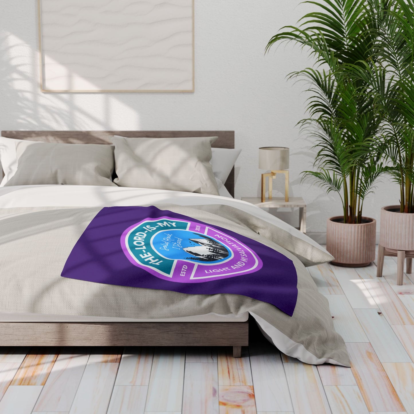 The Lord is my Light and my Salvation Fleece Blanket