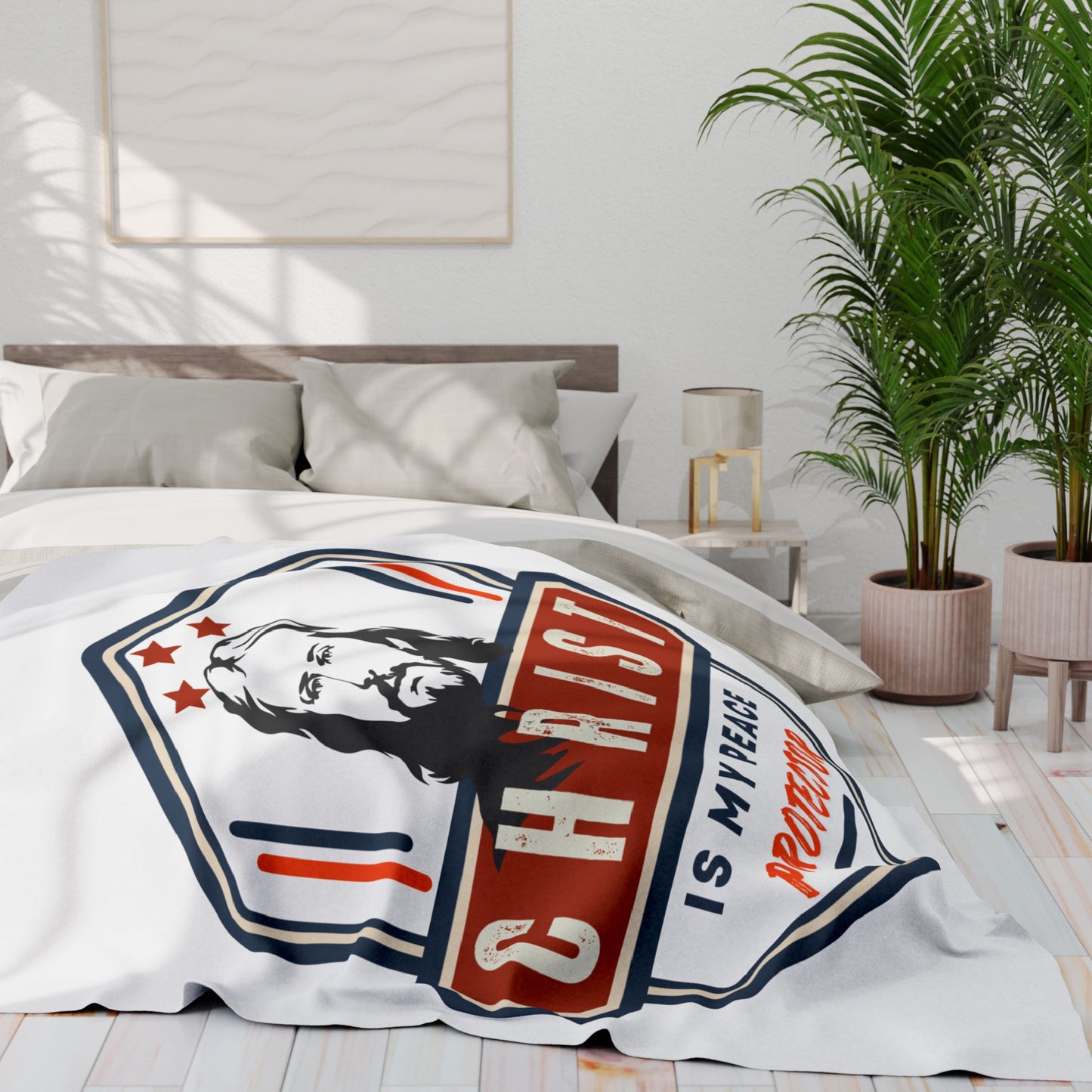 Christ is My Peace Fleece Blanket