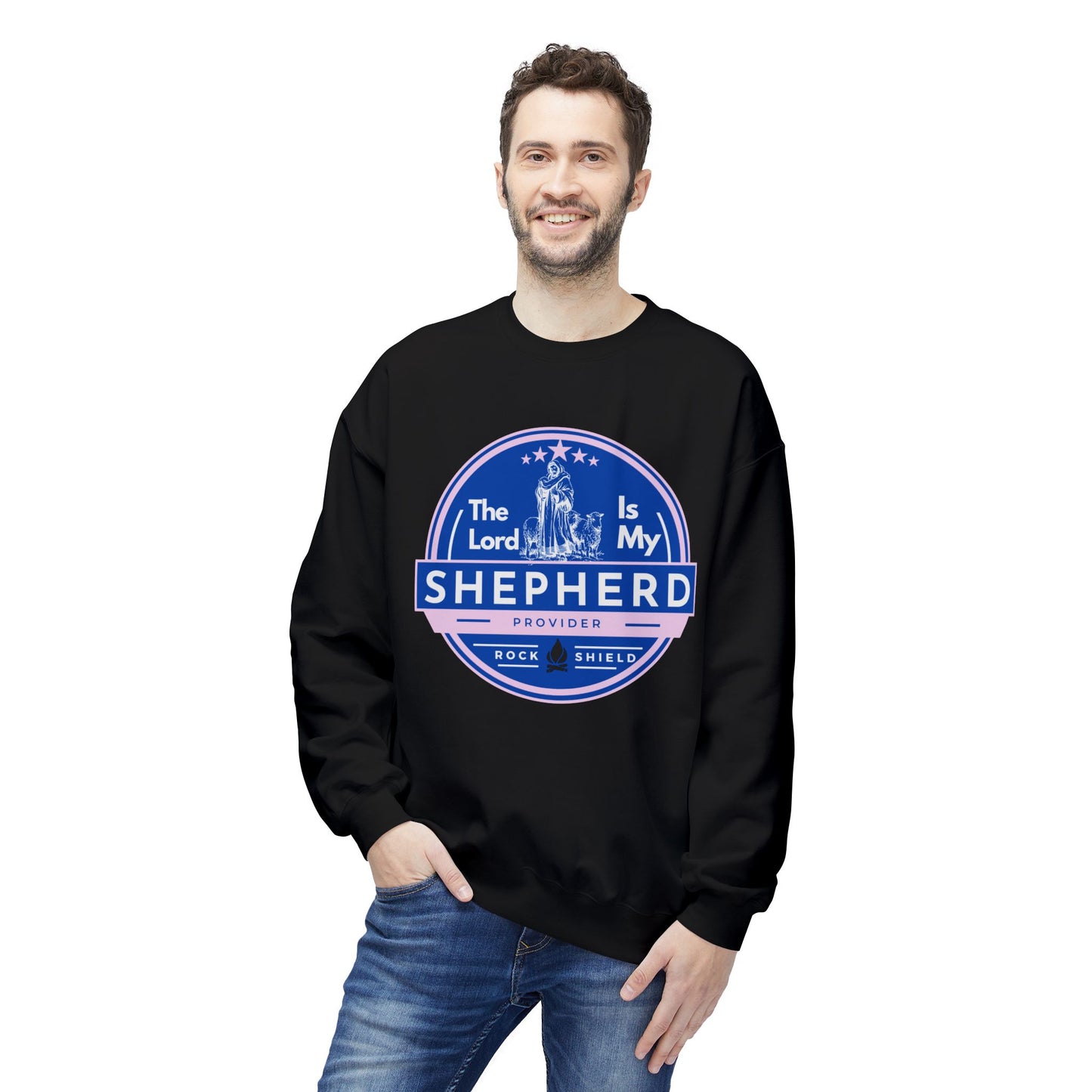 The Lord is my Shepherd, Bible Verse - Religious Sweatshirt, Christian Apparel