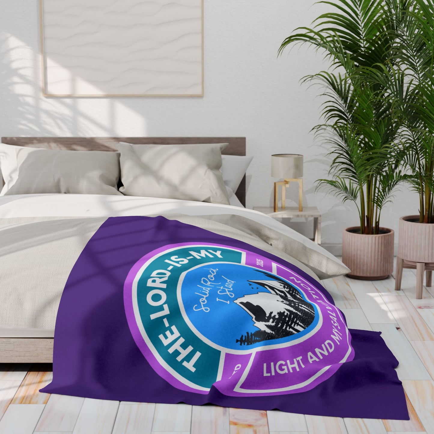 The Lord is my Light and my Salvation Fleece Blanket