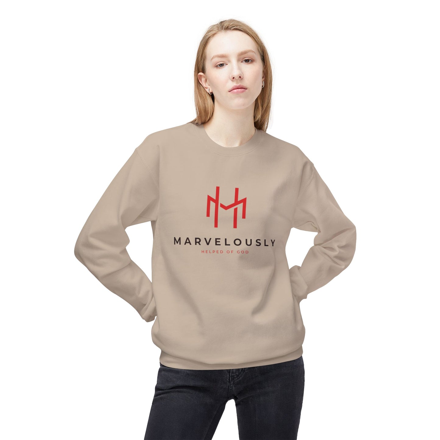 Marvelously Helped of God Christian Sweatshirt, Religious Clothing, Faith